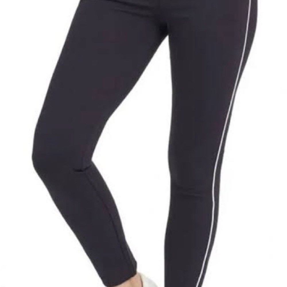NWT SPANX Women's Black Side-Stripe Ponte Skinny Pants!
